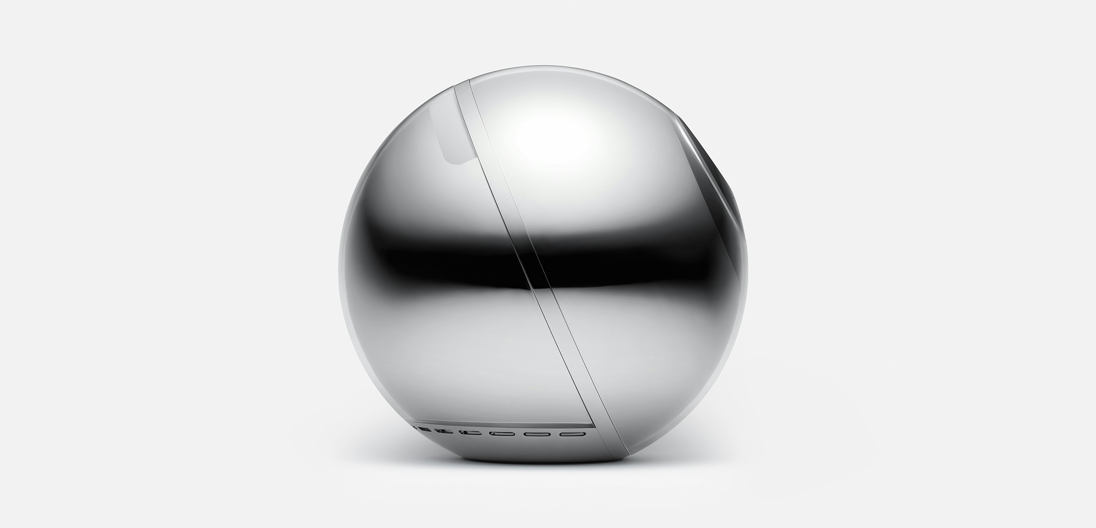 Worldcoin Orb side shot 